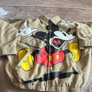DISNEY Mickey Co  Tan / brown Adult / unisex jacket .EUC SZ M medium
